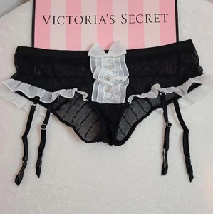 Panty liguero con volantes y2K Victoria's Secret Sexy Little Things talla pequeña - Imagen 1 de 6