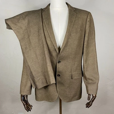 J.CREW Ludlow 2 Piece Suit size 40R Slim Fit 32x28 Linen Cotton Italy Jacket - Image 1 of 4