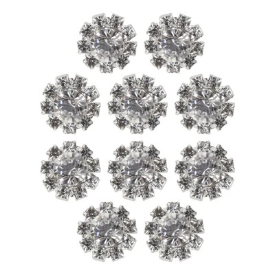 10 Sets Rhinestone Buttons With for Sewing Wedding Crafts - Image 1 of 4