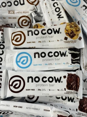 48 No Cow Protein Bars - 3/2026 - Cookie Dough - Cookies N Cream - Fudge Brownie - Image 1 of 4