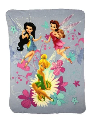 Manta de colección Disney Fairies Tinkerbell Throw Girls Silvermist Rosetta Y2K 34x27 Foto 1 de 4