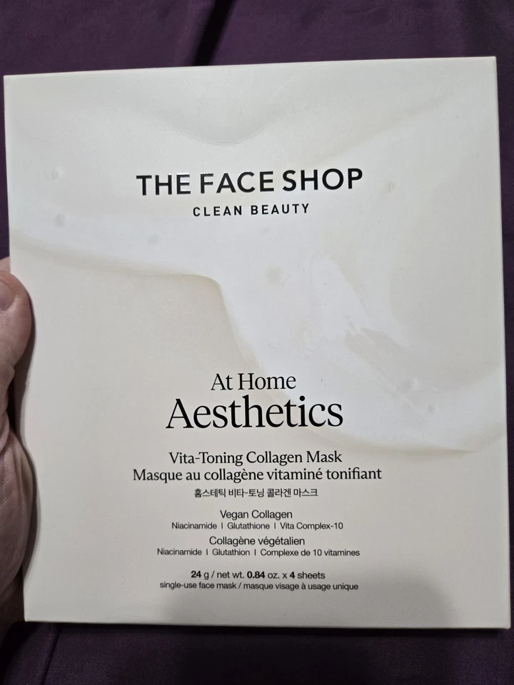 The Face Shop Vegan Collagen Face Mask Korean Glass Skin Care - Image 1 of 2