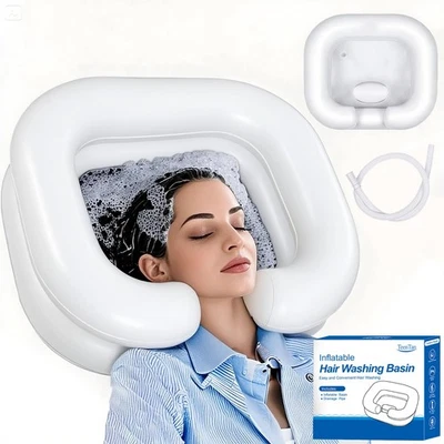 Inflatable Shampoo Basin for Bedridden and Disabled, Portable Shampoo Bowl fo... - Image 1 of 4