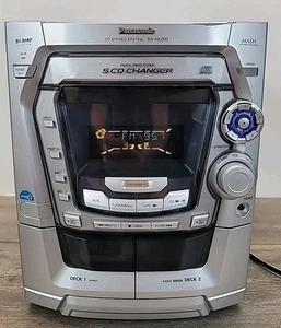 Panasonic CD Stereo System SA-AK200 5 CD Changer No Remote Working Except Cass. - Picture 1 of 7