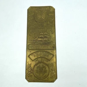 Lloyds of London Maritim Messing Tür Drückerplatte Dampfschiff 1. Klasse Kabine Vintage - Bild 1 von 14