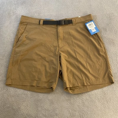 Nuevo Columbia Sullivan Bay Pantalones Cortos con Cinturón para Hombre 38x8" Marrón Nuevo con Etiquetas Mecha de Rendimiento Foto 1 de 4
