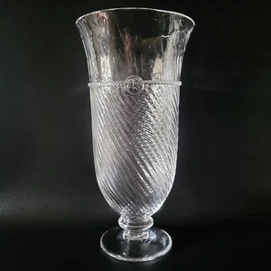 Juliska Graham 10" Footed Trumpet Vase Signed Mouth Blown in the Czech Republic - Picture 1 of 7