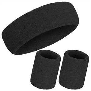 Sports Wristbands and Headbands Are Comfortable, Absorbent, and Machine Washable - Picture 1 of 14