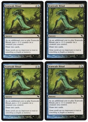 Scarscale Ritual x4 4x 2008 Shadowmoor PLAYSET Multi-Color Sorcery MTG NM AZ1 - Image 1 of 2