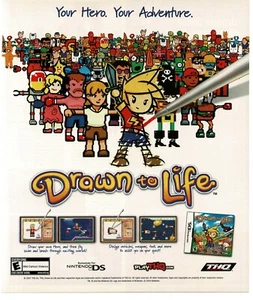 2007 Drawn To Life Video Game Vintage Print Ad THQ - Picture 1 of 1