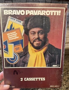 Bravo Pavarotti 2 Cassette Box Set with Insert 1978 London Records New Old Stock - Picture 1 of 6