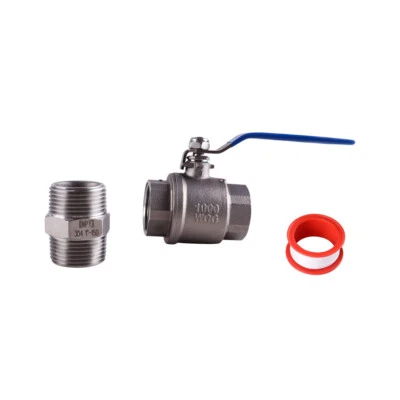 Válvula de bola de acero inoxidable NPT hembra 304 de 1" mango de vinilo Foto 1 de 4