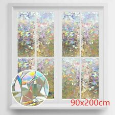 90x200cm 3D Privacy Window Film Non-Adhesive Frosted Pattern Glass Sticker Decor