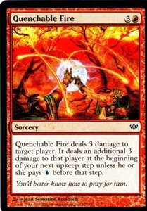 QUENCHABLE FIRE - SORCERY Magic MTG card Mountain 2009 - Picture 1 of 2