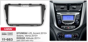 CARAV 11-663 2-DIN Autoradio Radioblende für HYUNDAI i25, Accent, Solaris, Verna - Picture 1 of 3