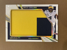 Nico Collins 2021 Panini Immaculate Collection Collegiate Jumbo Patch 5/10