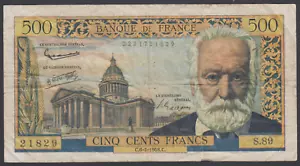 France 500 Francs 1958 Fine P. 133b, Banknote, Circulated - Picture 1 of 2
