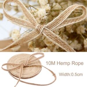 Natural Jute Burlap Ribbon - Vintage Rustic Wedding Decor Rope Wedding Supplies