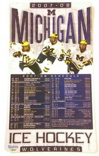2007-08 Michigan Wolverines Hockey Magnet Schedule 