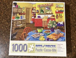 Bits and Pieces DOG GONE GOOD COOKIES Jigsaw Puzzle 1000 Pieces Joseph Burgess - Picture 1 of 2