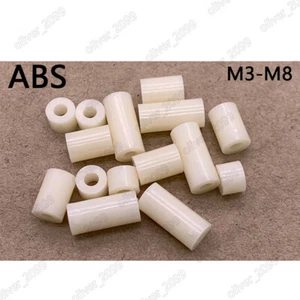 M3 M4 M5 M6 M8 White ABS Nylon Round Non-Thread Column Standoff Spacer Washer - Picture 1 of 7