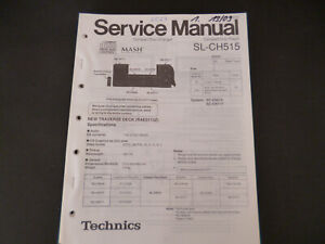 Oryginalna instrukcja serwisowa schemat Technics SL-CH515