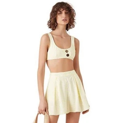 Tigerlily Pantalones Cortos Tippi Limón y Akoni Gidget Sujetador Amarillo Conjunto de 2 Piezas Talla XS Foto 1 de 4