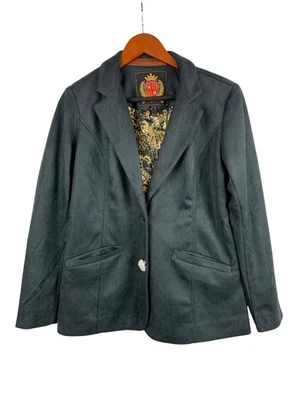 Винтажный Isaac Mizrahi Live! Женский блейзер Estate Collection XSP серый с декоративной подкладкой - Изображение 1 из 4