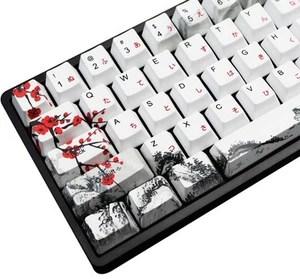 Molgria dessus des Touches 68 Set pour RK68 GK68 Mécanique Keyboard Cerise Fleur - Photo 1/9