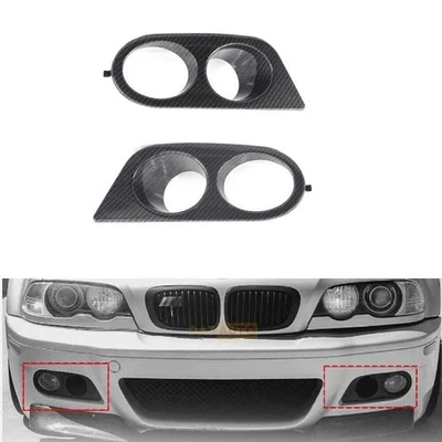Cubierta de luz antiniebla estilo fibra de carbono para BMW E46 M3 2001-2006 2002 2003 2004 2005 Foto 1 de 4