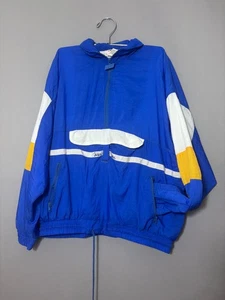 Giacca a vento vintage anni 80 John Weitz blu leggera taglia XL - Foto 1 di 8