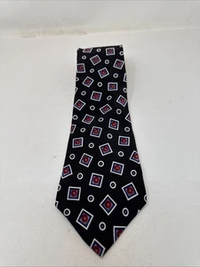 Vintage Christian Dior Black Geometric Tie - 55" - NWT - Picture 1 of 2