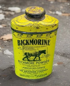 1920’s Antique Bickmorine Powder For Horses & Cattle 3oz Vintage USA - Picture 1 of 7