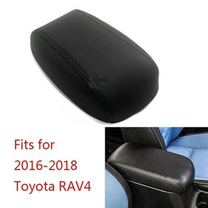 Leather Center Console Lid Armrest Cover Fit For Toyota RAV4 2016-2018 - Picture 1 of 4