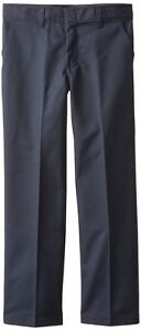 IZOD Flat Front Pant Boys  Fit Size 12 Regular Adjustable Waist Navy Blue Men