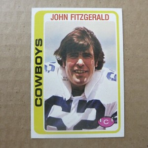 John Fitzgerald 1978 Topps #182 Dallas Cowboys Boston College EX+