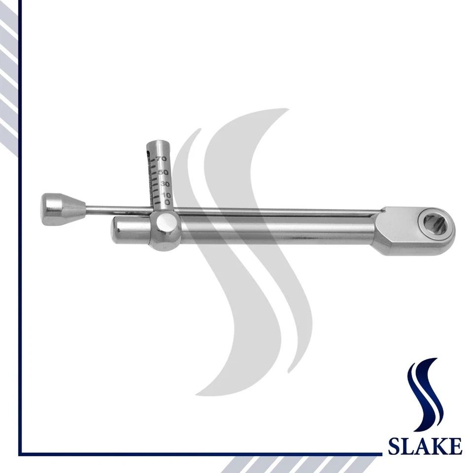 SLAKE Dental Universal Torque Wrench 10-70 Ncm With 4.0mm Square Fix Pocket CE 10-40