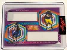 2023 Leaf Vivid MAZI SMITH LUKE SCHOONMAKER Cowboy Unsigned Production Proof 1/1