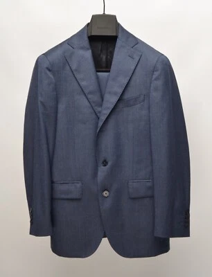 Men's Boggi Milano Blue 110's Wool 3Btn Suit EU 44R UK,US 34R W30 L29 - Image 1 of 4
