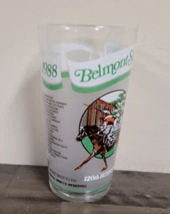 1988 Belmont Stakes 120th Running Horse Racing Julep Glass Nice! - Picture 1 of 6