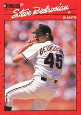 1990 Donruss Baseball Card Steve Bedrosian San Francisco Giants #295