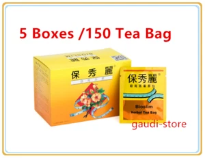 Bioslim Tea Bio Slim Mild Laxative Herbal Tea Bags ( 150 Teabags) 保秀麗窈窕茶 x 5 - Picture 1 of 3
