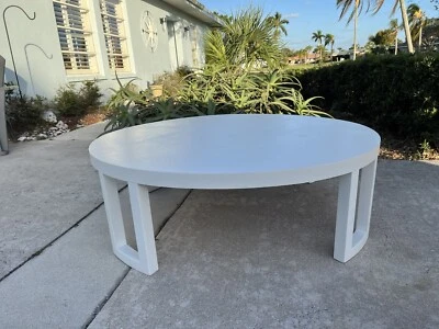 Mesa de centro redonda verde Van Keppel Beverly Hills California 48" MCM Foto 1 de 4