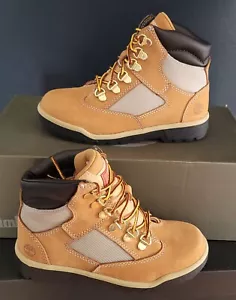 NUOVI STIVALI DA CAMPO IMPERMEABILI TIMBERLAND® 6 POLLICI IN PELLE/TESSUTO GIOVENTÙ US 1 - Foto 1 di 4