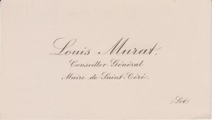 Carte de visite Louis MURAT, maire de Saint-Céré, conseiller général 1901-1913. - Imagen 1 de 1