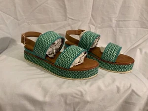 New Women’s 7.5 UK 38 patrizia by spring step sandals platform green Lisle style - Picture 1 of 9