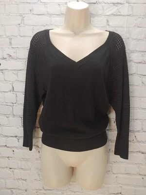 Suéter Pullover Attention Para Mujer Talla XS Negro/Plateado Foto 1 de 4