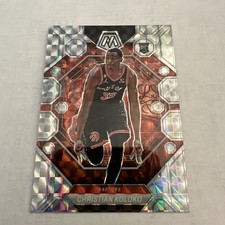 2022-23 Panini Mosaic Christian Koloko Silver Mosaic Rookie #233 Raptors