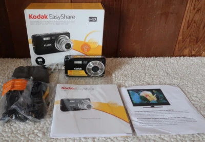 Kodak Digital Easy HD share V1233 12 Mega pixels 3X ZOOM BLACK In Box W Manual - Image 1 of 4
