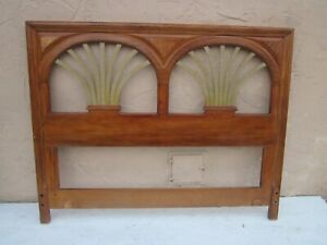 French Provincial Queen Size Headboard Wood Gold Medal Carved Design By Drexel